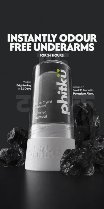 Alum Natural Crystal Roll-On Stick - Charcoal