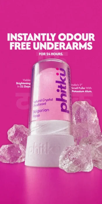 Alum Natural Crystal Roll-On Stick - Rose