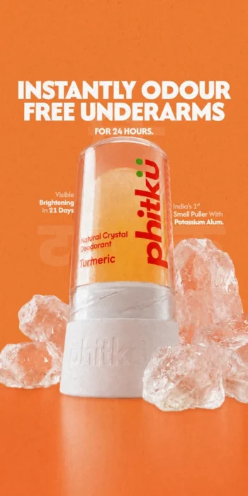Alum Natural Crystal Roll-On Stick - Turmeric